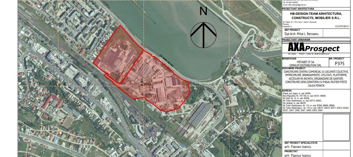 Planul noului mall din Pitești, lansat în dezbatere publică de un SRL din București